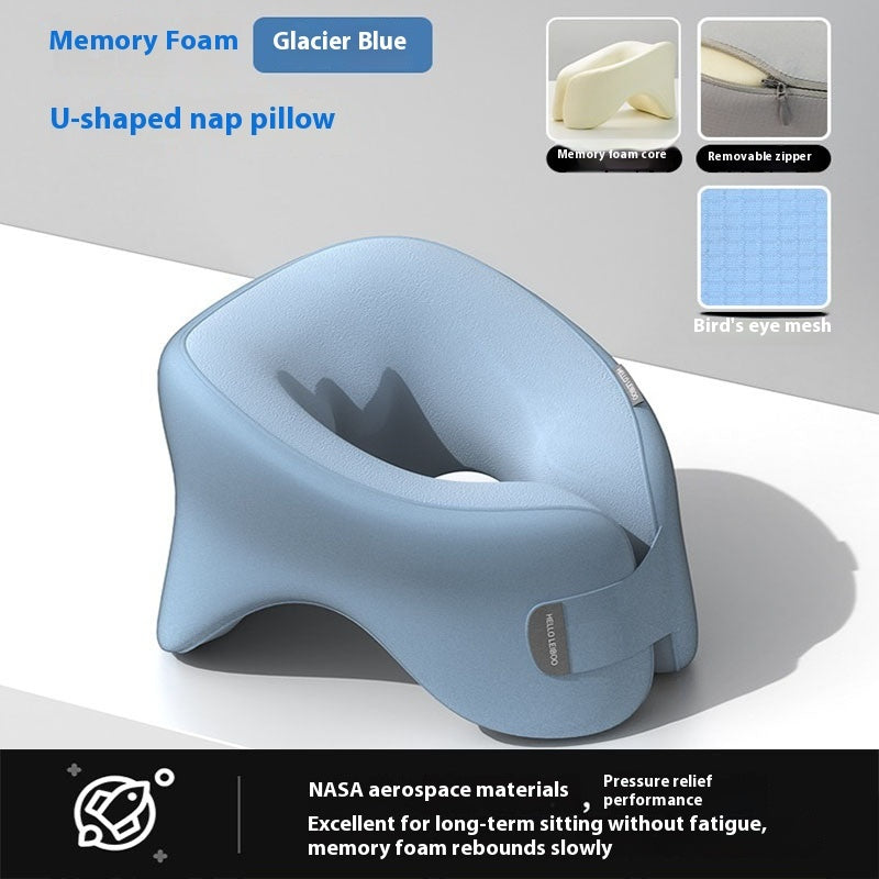 HKM-084883 Adjustable Memory Foam Pillow for Office and Afternoon Naps, 18*29*5 cm & 19*26*18 cm