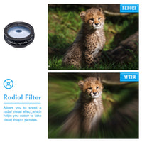 HKM-084947 High-Definition Mobile Phone Lens Set with Fisheye, Telephoto, Wide-Angle, and Macro Lenses