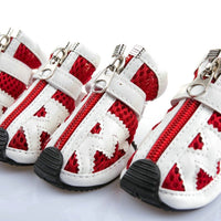 HKM-085075 Breathable Mesh Dog Shoes in Blue, Red, and Pink - Available Sizes 1-5