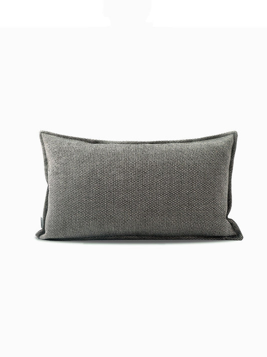 HKM-085139 Dark Gray Cotton and Linen Modern Square Pillow - Multiple Sizes Available