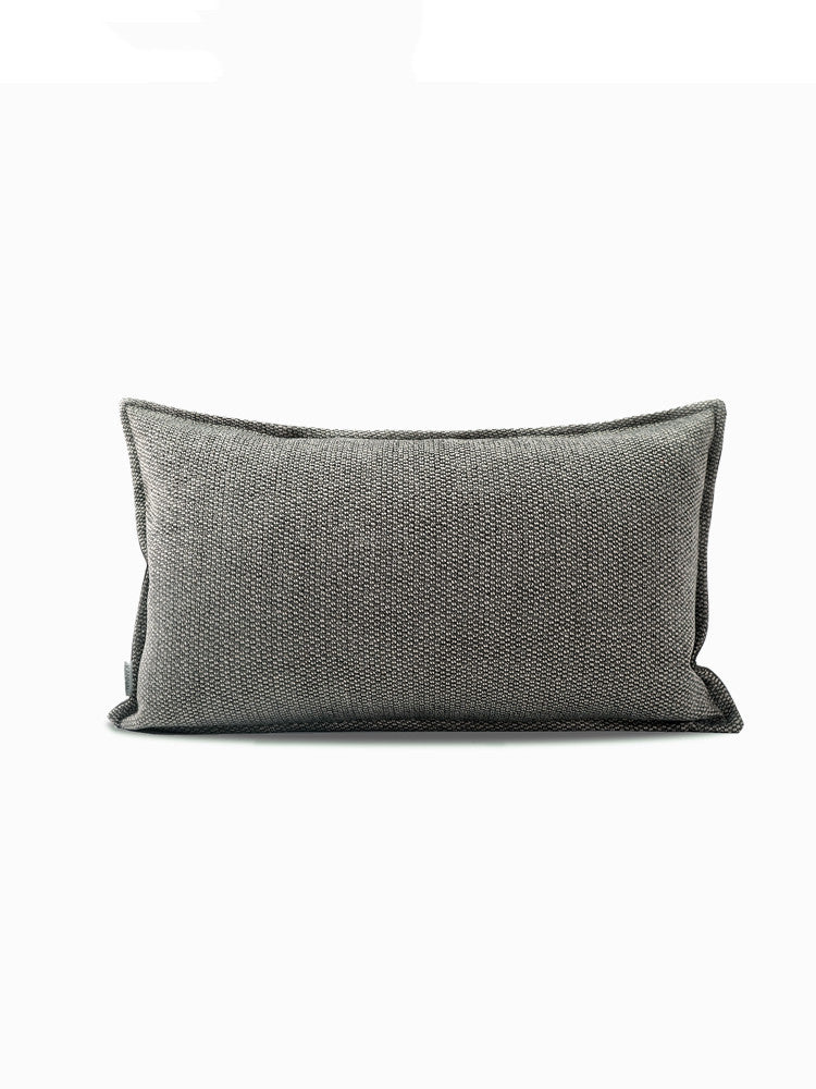 HKM-085139 Dark Gray Cotton and Linen Modern Square Pillow - Multiple Sizes Available