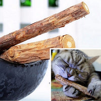 HKM-085203 2 Pcs MatatabiStick Catnip Chew Sticks Pet Kitten Cleaning Teeth Healthy Care