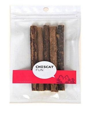 HKM-085203 2 Pcs MatatabiStick Catnip Chew Sticks Pet Kitten Cleaning Teeth Healthy Care