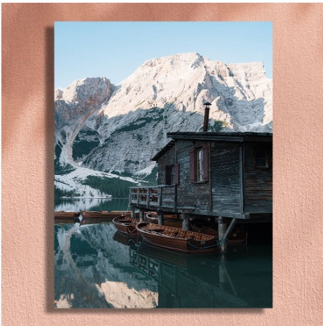HKM-085523 Frameless Digital Oil Painting - Classic 24 Colors Modern Landscape Art, Size 40x50 cm