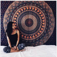 HKM-085587 Southeast Asian Style Indian Mandala Tapestry Rectangle - Machine Washable Chemical Fiber