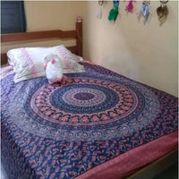 HKM-085587 Southeast Asian Style Indian Mandala Tapestry Rectangle - Machine Washable Chemical Fiber