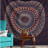 HKM-085587 Southeast Asian Style Indian Mandala Tapestry Rectangle - Machine Washable Chemical Fiber
