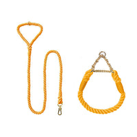 HKM-085715 Woven Cotton Dog Leash and Collar Set in Vibrant Colors for Comfortable Walks