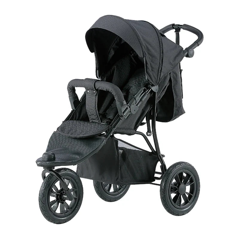 KTX-085779 Lightweight 3-Wheel Baby Jogger Stroller with Folding Design and Versatile Carriers