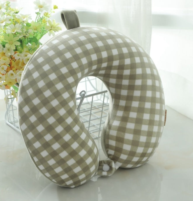HKM-085971 Memory Foam Neck Pillow for Relaxation and Comfort - Adjustable Height 10.1-15cm, Polyester Fiber Filling, 30x28cm