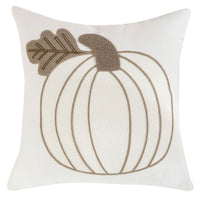 HKM-086035 Pumpkin Embroidered Lumbar Pillow Cover for Halloween Decor