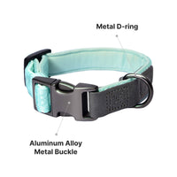 HKM-086099 Adjustable Neoprene Padded Dog Collar with Side-Release Buckle and D-Ring, 1 in Wide
