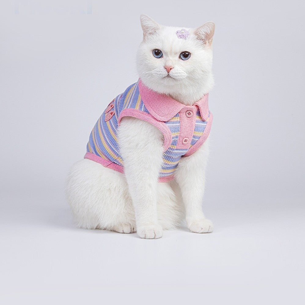 HKM-086163 Pink Purple Small Dog and Cat Autumn Vest for Sizes XXS to XXL