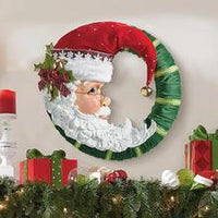HKM-086355 Halloween Santa Claus Decorative Throw Pillow Pendant – Soft Cloth Fabric, 30x30 cm, White Beard Design