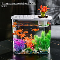 HKM-086419 Medium Acrylic Transparent Ecological Incubator for Goldfish and Hydroponics