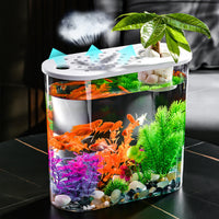 HKM-086419 Medium Acrylic Transparent Ecological Incubator for Goldfish and Hydroponics
