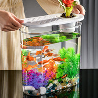 HKM-086419 Medium Acrylic Transparent Ecological Incubator for Goldfish and Hydroponics