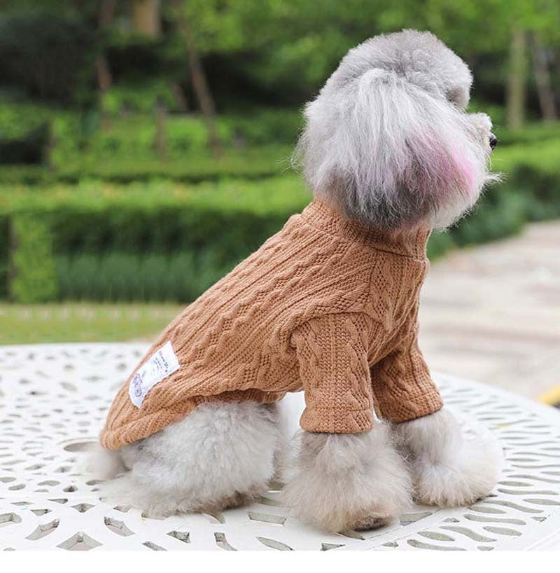 HKM-086483 Casual Knitted Dog Sweater for Autumn and Winter - Acrylic Material, Comfortable Fit