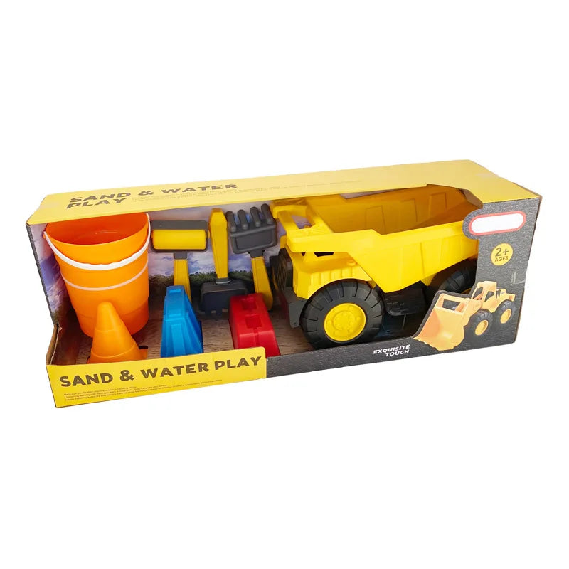 HKM-086547 Eco-Friendly Children’s Outdoor Sand and Water Play Toy Set with Bucket and Truck for Ages 2-7