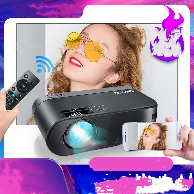 HKM-086611 Intelligent WiFi Projector with AI Voice Control and 8K Blu-ray Lens
