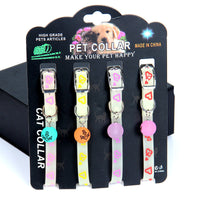 HKM-086611 Luminous Silicone Rubber Dog Collar with Colorful Bells and Glass Balls