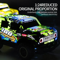 HKM-086739 1/24 Mini Electric Luminous Off Road RC Car with Remote Control and LED Lights