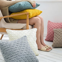HKM-086867 Solid Color Acrylic Hug Pillow Cover - 45x45cm for Living Room, Bedroom, Outdoor Use