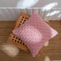 HKM-086867 Solid Color Acrylic Hug Pillow Cover - 45x45cm for Living Room, Bedroom, Outdoor Use