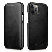 HKM-086995 Leather Flip Case Compatible with iPhone 12 Mini, 12, 12 Pro, 12 Pro Max - Vintage Style