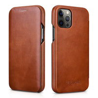 HKM-086995 Leather Flip Case Compatible with iPhone 12 Mini, 12, 12 Pro, 12 Pro Max - Vintage Style