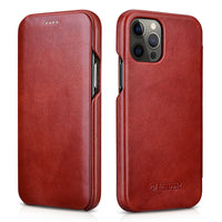 HKM-086995 Leather Flip Case Compatible with iPhone 12 Mini, 12, 12 Pro, 12 Pro Max - Vintage Style