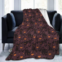 HKM-087059 Double-Sided Flannel Blanket - Cozy Polyester Sofa Throw in Multiple Sizes