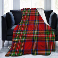 HKM-087059 Double-Sided Flannel Blanket - Cozy Polyester Sofa Throw in Multiple Sizes