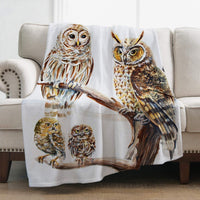 HKM-087059 Double-Sided Flannel Blanket - Cozy Polyester Sofa Throw in Multiple Sizes