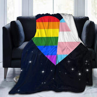 HKM-087059 Double-Sided Flannel Blanket - Cozy Polyester Sofa Throw in Multiple Sizes