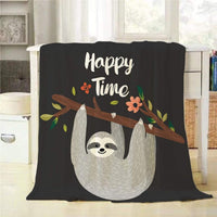 HKM-087059 Double-Sided Flannel Blanket - Cozy Polyester Sofa Throw in Multiple Sizes