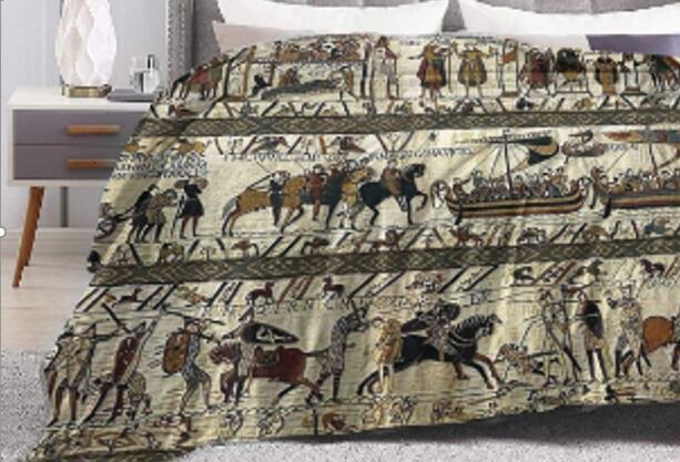 HKM-087059 Double-Sided Flannel Blanket - Cozy Polyester Sofa Throw in Multiple Sizes