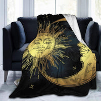 HKM-087059 Double-Sided Flannel Blanket - Cozy Polyester Sofa Throw in Multiple Sizes