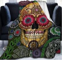 HKM-087059 Double-Sided Flannel Blanket - Cozy Polyester Sofa Throw in Multiple Sizes