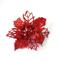 HKM-087187 Hollow Simulation Christmas Flower in Gold Dust Finish - 9.5 cm
