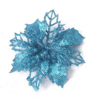 HKM-087187 Hollow Simulation Christmas Flower in Gold Dust Finish - 9.5 cm