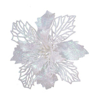 HKM-087187 Hollow Simulation Christmas Flower in Gold Dust Finish - 9.5 cm
