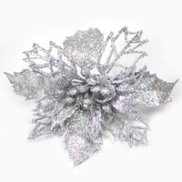 HKM-087187 Hollow Simulation Christmas Flower in Gold Dust Finish - 9.5 cm