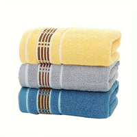 HKM-087315 Soft Absorbent Cotton Face Towel in Yellow, Blue, or Gray