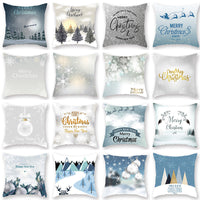 HKM-087443 Nordic Christmas-Themed 45x45cm Polyester Throw Pillow Cover