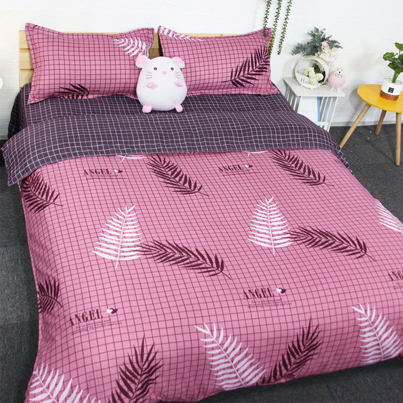 HKM-087891 Cotton Cartoon Quilt Cover Set for Dormitory - Single to King Sizes Available