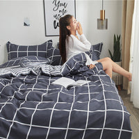 HKM-087891 Cotton Cartoon Quilt Cover Set for Dormitory - Single to King Sizes Available