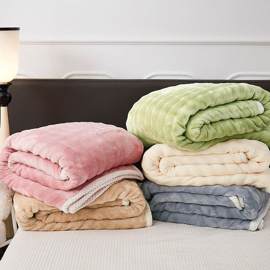 HKM-087891 Thickened Milk Fiber Rabbit Hair Blanket – All Season, Multiple Sizes & Colors Available