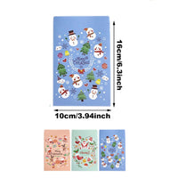 HKM-088019 48-Pack Christmas Advent Calendar Gift Bags with Stickers, Clips, and Rope - Festive Santa Claus and Snowman Designs
