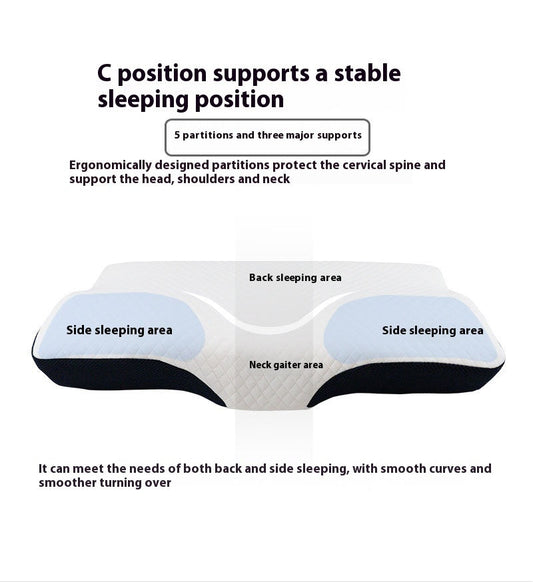HKM-088019 Memory Foam Neck Pillow for Adults and Seniors - Slow Rebound Design, 62x33x10/6cm